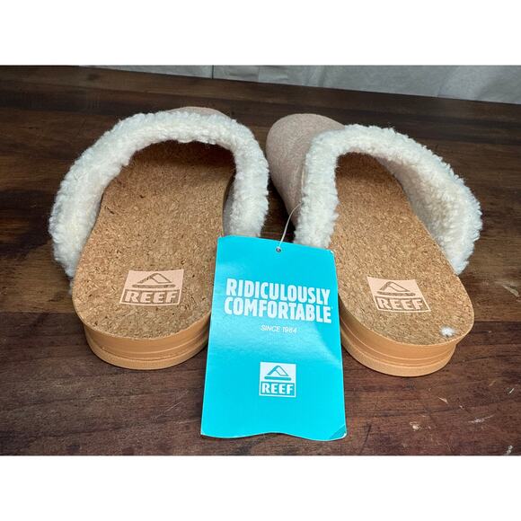 Reef Women's Cushion Sage Cozy Slip-On Shoes Size 7 Pink Twill New With Tags - Picture 7 of 10